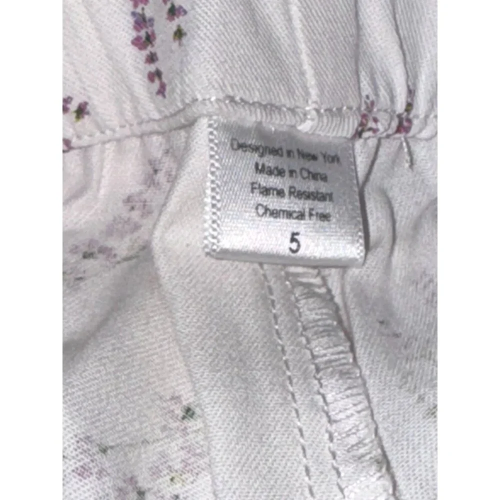 Petite Plume Girls Lavender Floral Pajama Set Cotton Long Sleeve Button-Down Top - Picture 11 of 14